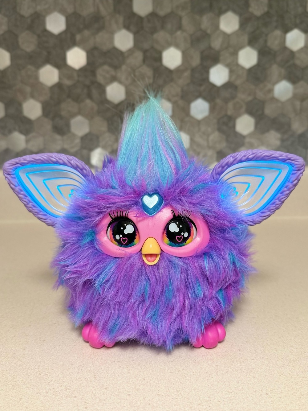 2023 Hasbro Furby Blue Purple Plush Interactive Toy - Tested Working